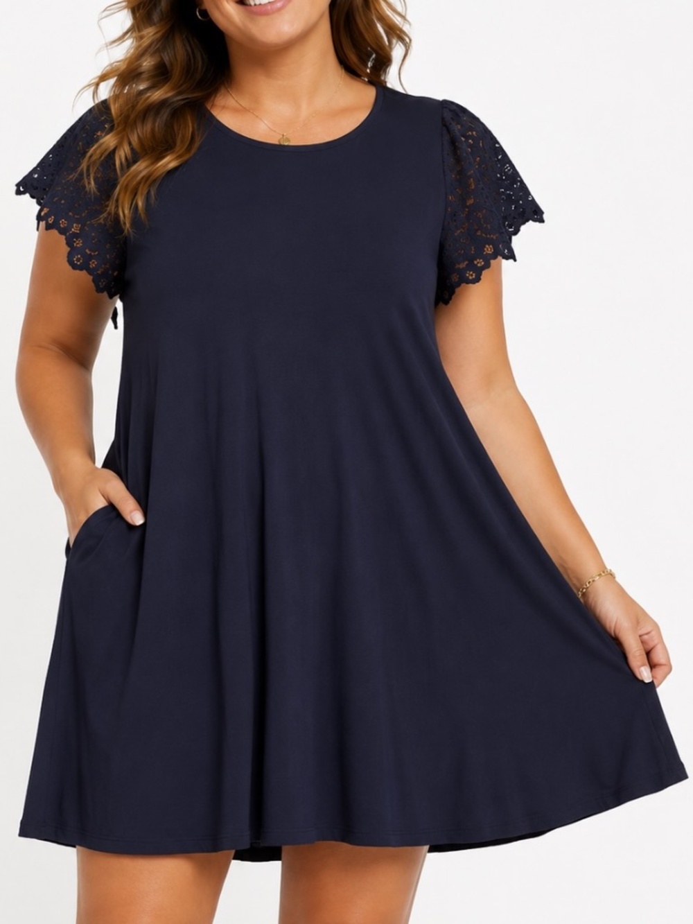 Loft Dress Womens Size XL Navy Blue Feminine Classic Casual Party Wedding